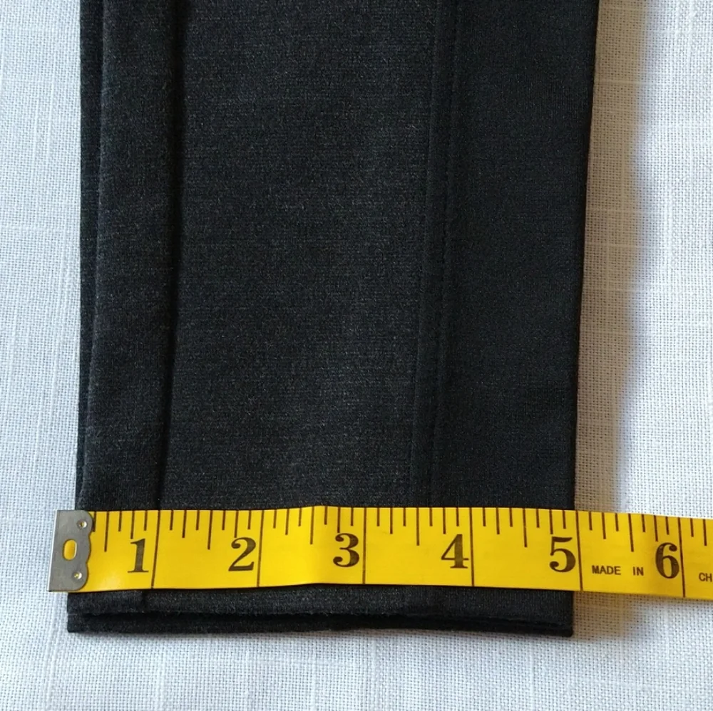 BCBGmaxzria Gray Pullover Skinny Jeggings Pants Wide Black Panels At Side Medium - Picture 14 of 16